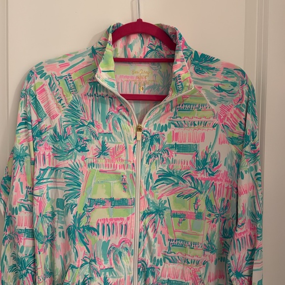 Lilly Pulitzer Luxletic Full Zip Meryl Jacket Perfect Match Size Medium - Picture 3 of 5